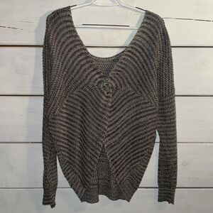 Oversized open back sweater